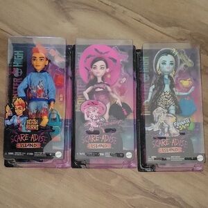 Monster High dolls - Scare-adise - Draculaura, Heath Burns, Frankie-stein